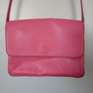 Giani Bernini Pink Leather Crossbody Bag Purse Handbag
